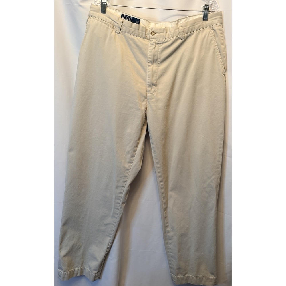 Polo Ralph Lauren Prospect Pant Mens 38x32 Khaki Tan Cotton Chino Straight Leg